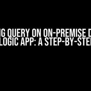 Executing Query on On-Premise DB2 Using Azure Logic App: A Step-by-Step Guide