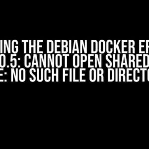 Solving the Debian Docker Error: libpq.so.5: cannot open shared object file: No such file or directory