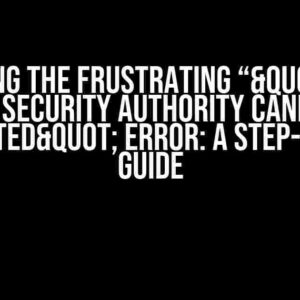 Solving the Frustrating “"The Local Security Authority Cannot be contacted" Error: A Step-by-Step Guide