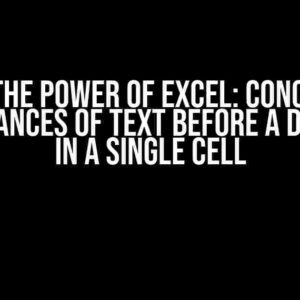 Unlock the Power of Excel: Concatenate All Instances of Text Before a Delimiter in a Single Cell