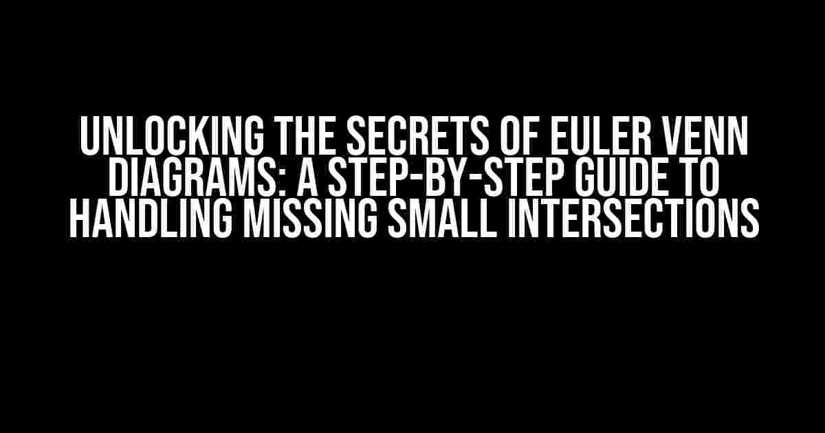 Unlocking the Secrets of Euler Venn Diagrams: A Step-by-Step Guide to Handling Missing Small Intersections