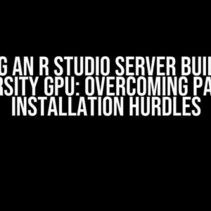 Using an R Studio Server Built on University GPU: Overcoming Package Installation Hurdles